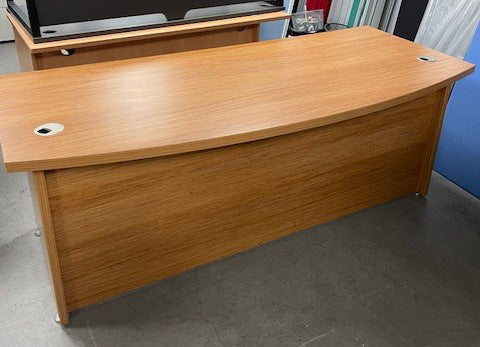 Walnut Executive Bow Fronted Desk