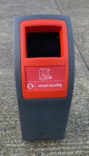 Pulse Red & Dark Grey Recycle Bin