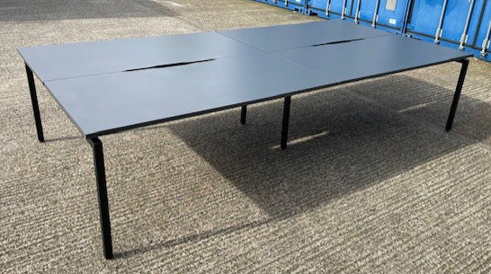 Dark Grey Black Frame User Bench Desks