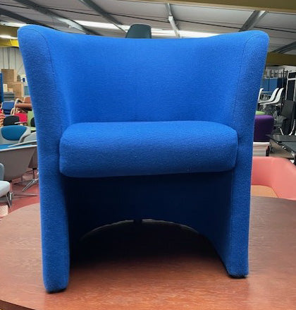 Blue Curved Tub Chair