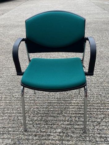 Dauphin Green & Black Stacking Chair