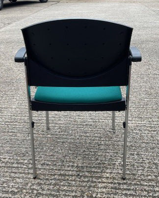 Dauphin Green & Black Stacking Chair