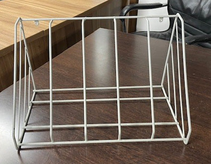 Grey Metal Magazine Rack