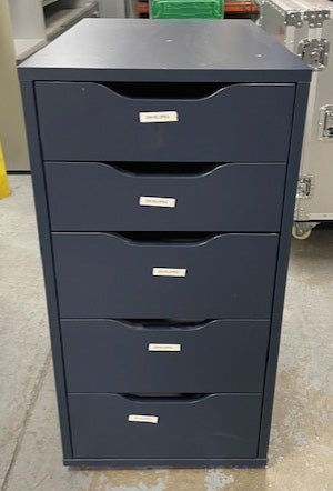 Blue 5 Draw Storage Unit