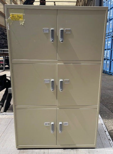 Cream 6 Door Security Locker