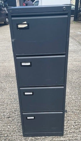 Dark Grey 4 Drawer Filing Cabinet