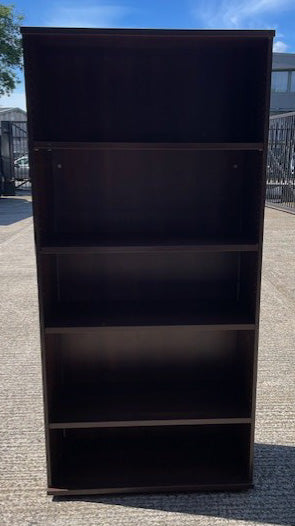 Dark Walnut Open Bookcase