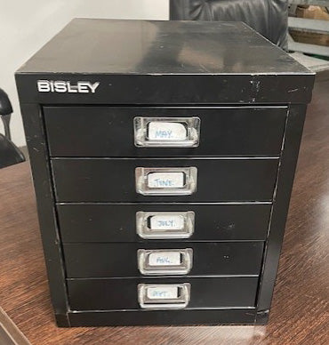 Bisley Black 5 Multi Drawer Cabinet