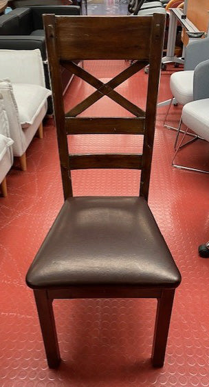 Brown High Back Wood Chair