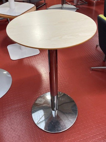 Light Maple Chrome Base Poser Table