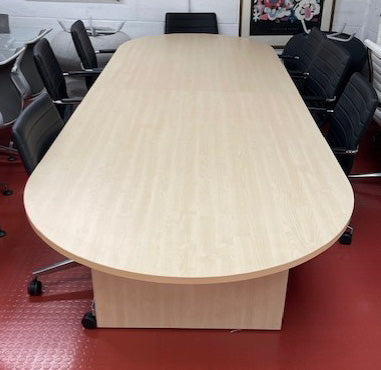 Maple Boardroom Table With Panel End