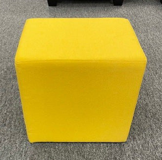 Yellow Cube Upholstered Seat