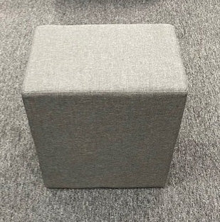 Grey Cube Upholstered Seat