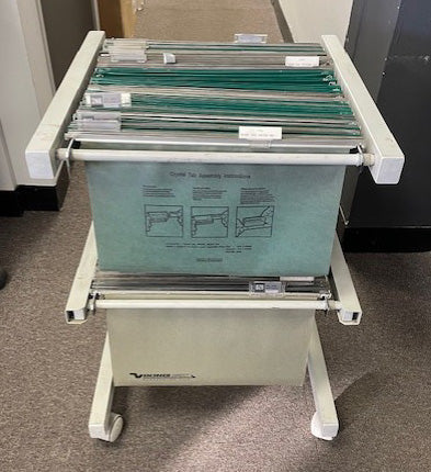 Grey 2 Tier Filing Trolley & Files