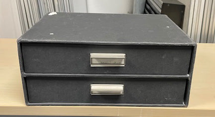 Black 2 Drawer Letter Box File