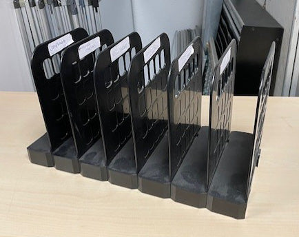 Black 6 Compartment Magazine Holder