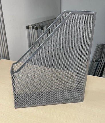 Silver Metal Mesh Magazine Holder