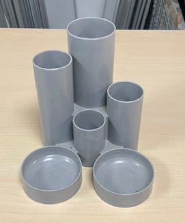 Grey Tubed Plastic Pen Pot