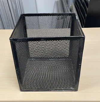 Black Mesh Square Pen Pot