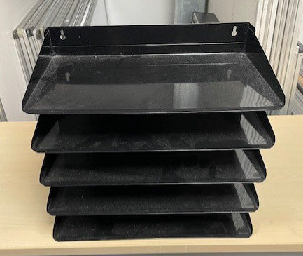 Black Metal 5 Tier In Out Tray