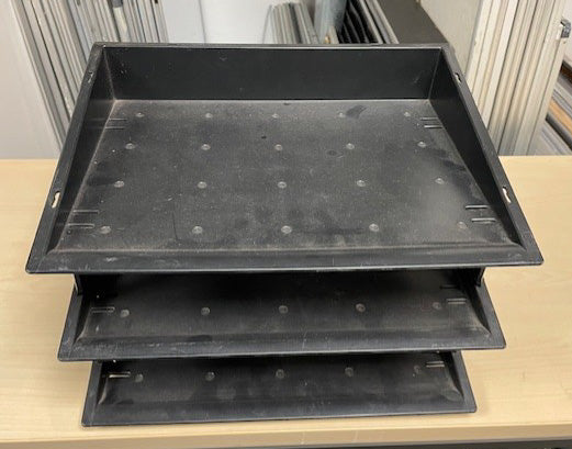 Black 3 Tier In Out Tray