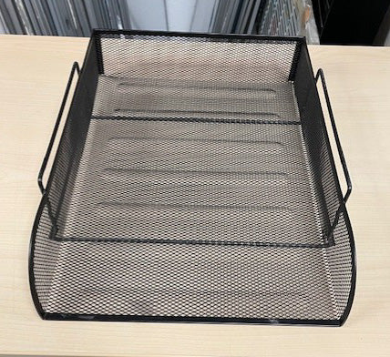 Black Mesh Curved In Out Trays