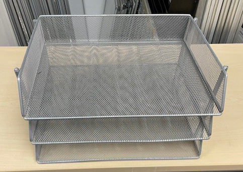 Silver Mesh 3 Tier Landscape In Out Trays