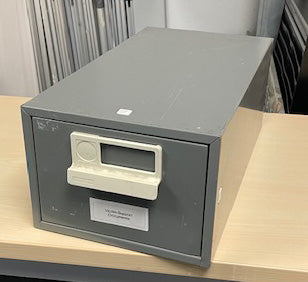 Dark Grey Single Drawer Card Index Cabinet