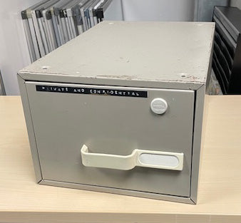 Grey Single Drawer Card Index Cabinet