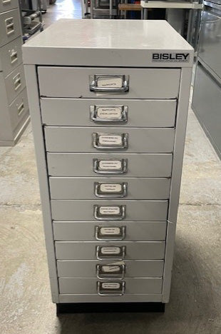 Bisley Grey 10 Multi Drawer Cabinet