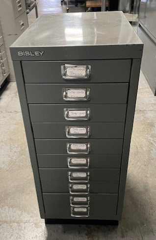 Bisley Dark Grey 10 Multi Drawer Cabinet