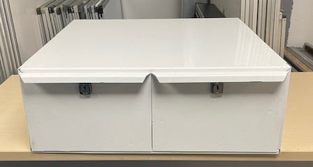 White 2 Drawer Card Index Cabinet