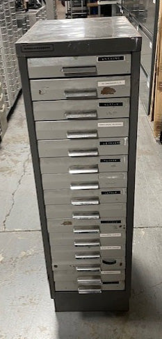 Myers Hingsbury Dark Grey & Grey 15 Multi Drawer Cabinet