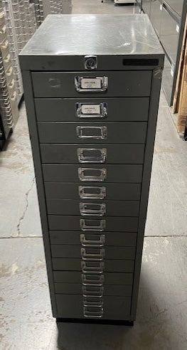 Bisley Dark Grey 15 Multi Drawer Cabinet