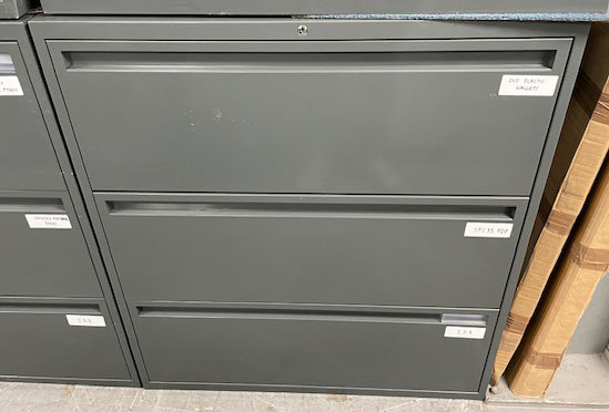 Main Dark Grey 3 Drawer Side Filer