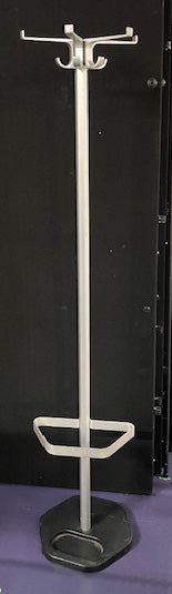 Silver Metal Black Base Coat Stand