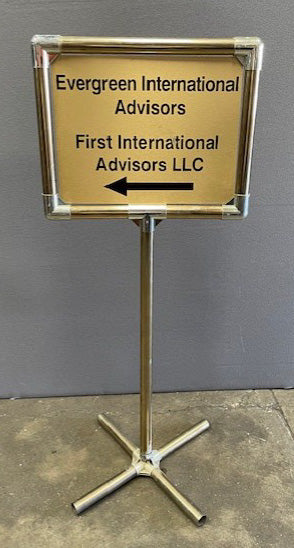 Gold A3 Poster Stand