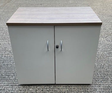 White & Rye Oak Top Wooden 2 Door Storage