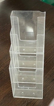 Clear Plastic A6 4 Tier Leaflet Holder