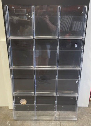 Perspex 12 Compartment A4 Wall Mounted Leaflet Holder