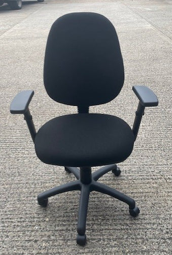 Black Upholstered Operator Chair