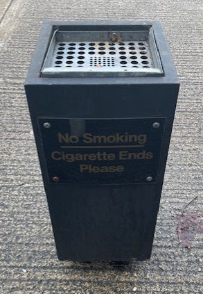 Black Bin With Silver Top