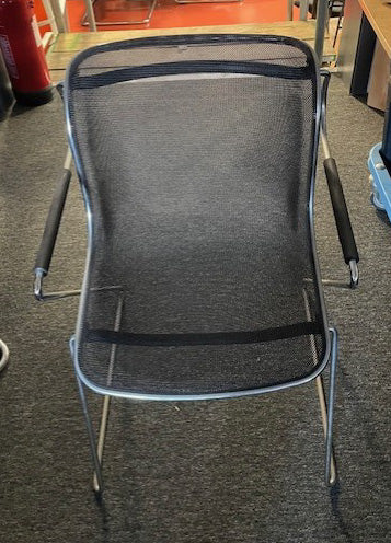 Black & Siver Mesh Chair