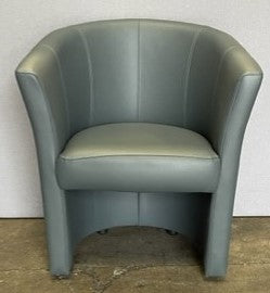 Grey Polyurethane Curved Tub Chair