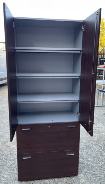 Dark Walnut Double Door Cabinet