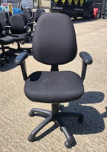 Black Himpa Operator Chair With Ajustable Arms