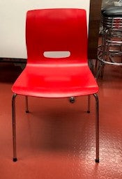 Allermuir Senator Red & Chrome Frame Chair