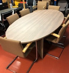 Oval English Walnut Boardroom Table
