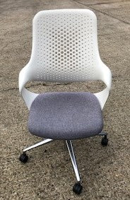 Boss Design Coza White & Grey Swivel Chair