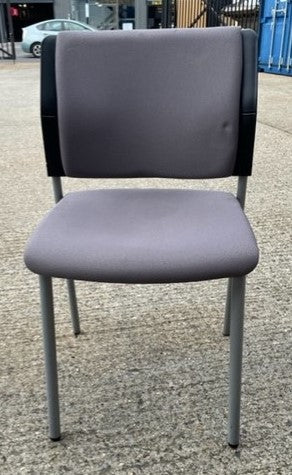 Connection Grey Black Frame Stacking Chair